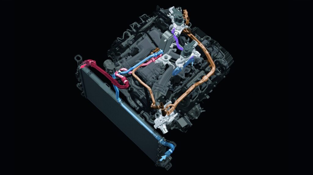 Grafik der Abgasrückführung mit Kühler an einem Audi-V8-TDI